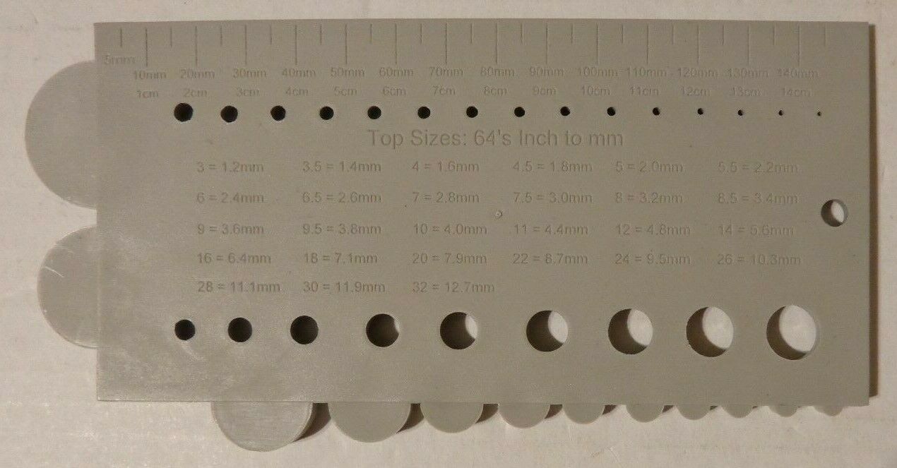 New Crb Fishing Rod Building Tip Top Guide Sizes Sizing Gauge